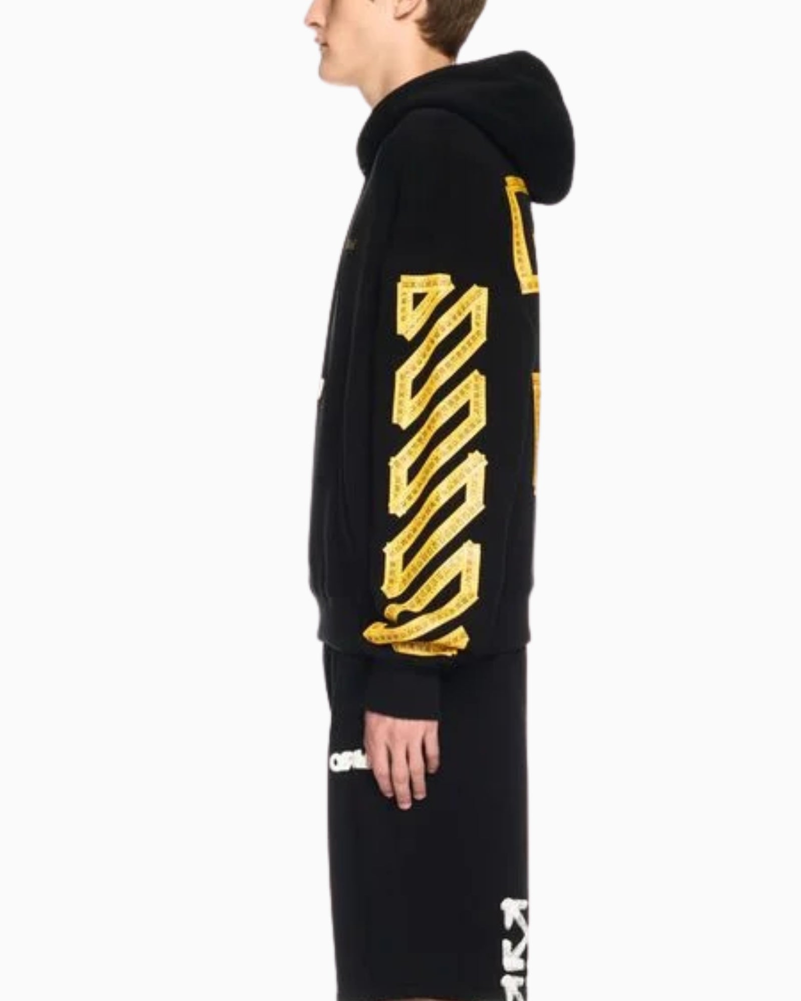 Off-White Felpa OMBB085S25FLE00J1022 - SanShopLuxury - 2025, Abbigliamento, Autunno/Inverno, Continuativo, Felpa, Idoneo, L, M, Nero-Giallo, New, Off-White, Primavera/Estate, S, SS25, Uomo, XL, XS, XXL