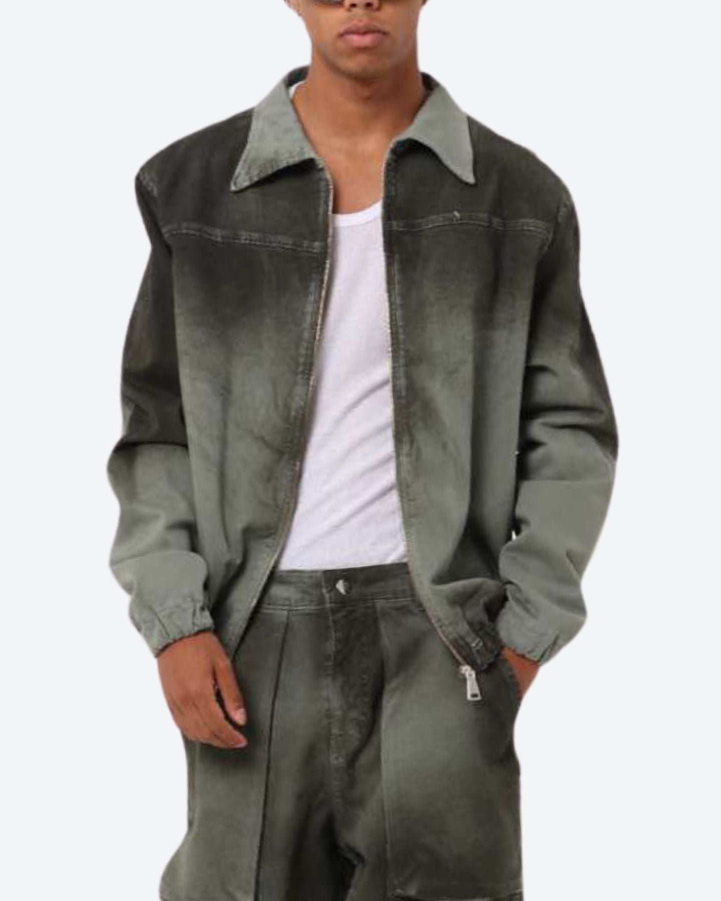 Inverno, FW24, Giubbino, Idoneo, Outlet, Uomo, Verde