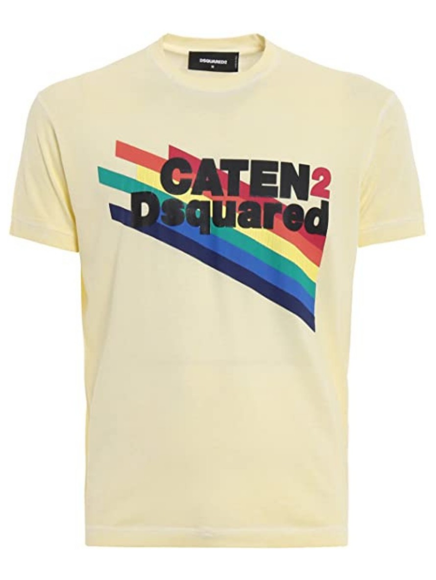 Dsquared2 T-Shirt S71GD0630 - SanShopLuxury - -50%, 2018, Abbigliamento, Dsquared2, Giallo, Outlet, Primavera/Estate, S, SS18, T-Shirt, Ultimo, Uomo
