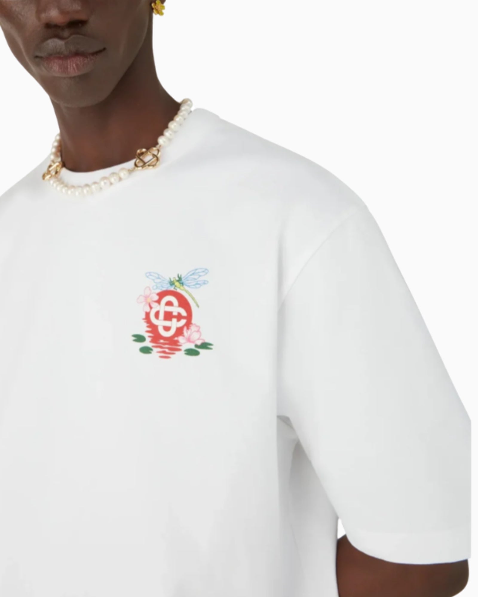 Casablanca T-Shirt MAW25JTS044/08 - SanShopLuxury - 2025, Abbigliamento, Autunno/Inverno, Bianco, Casablanca, FW25, Idoneo, L, M, New, S, T-Shirt, Uomo, XL, XXL, XXXL