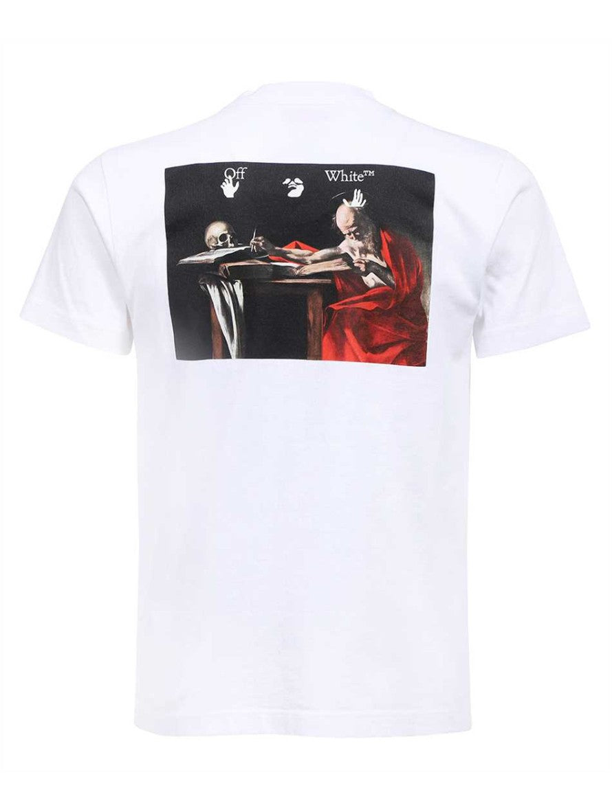 Off-White T-Shirt OMAA027C99JER005 - SanShopLuxury - Abbigliamento, Autunno/Inverno, Bianco, Carry Over, Continuativo, Idoneo, L, M, Nero, New, Off-White, Primavera/Estate, S, T-Shirt, Uomo, XL, XXL
