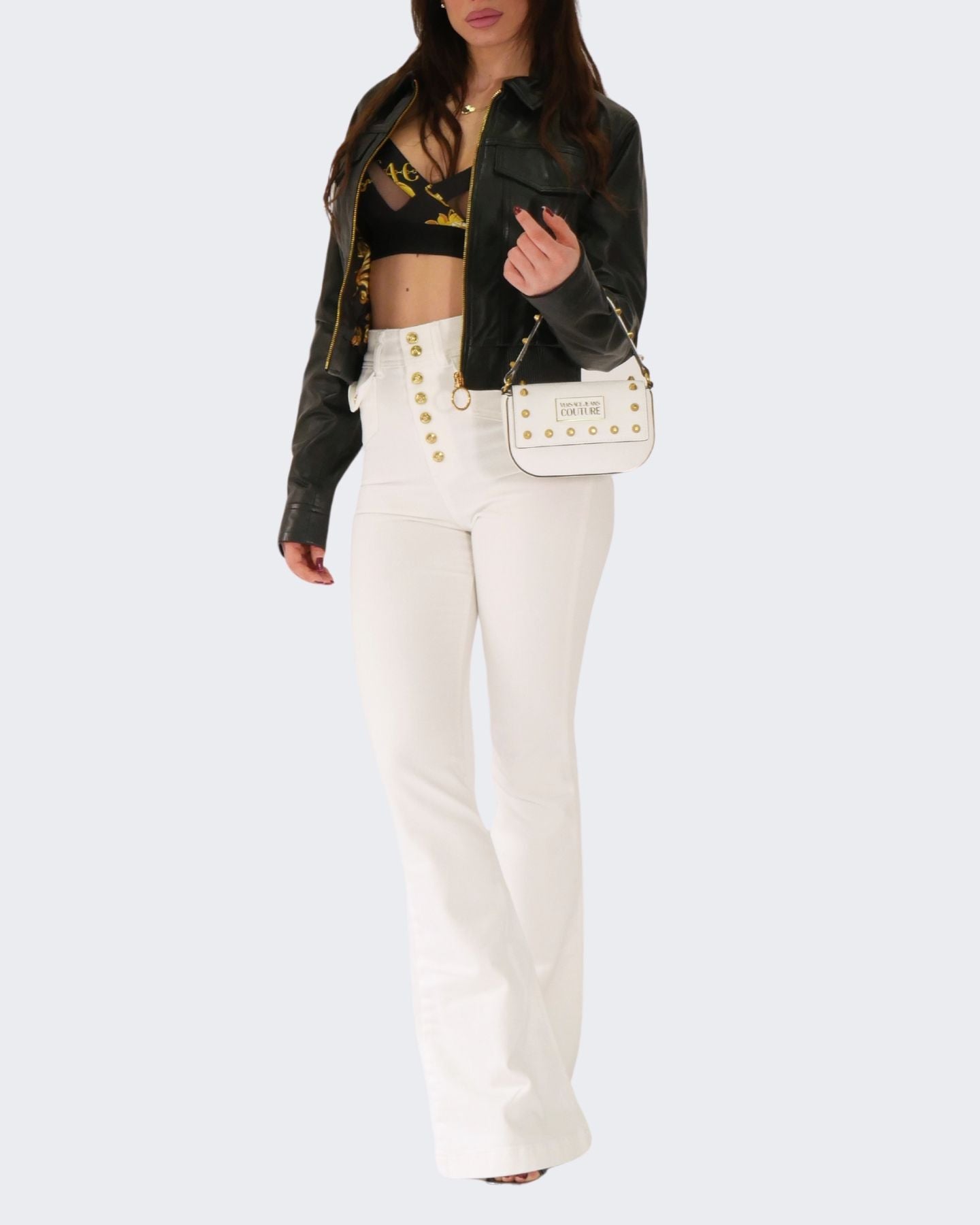 Versace Jeans Couture Jeans 76HAB5F0/EW015SW0001 - SanShopLuxury - 2024, 40, 41, Abbigliamento, Bianco, Donna, Idoneo, Jeans, Outlet, Primavera/Estate, SS24, Versace Jeans Couture