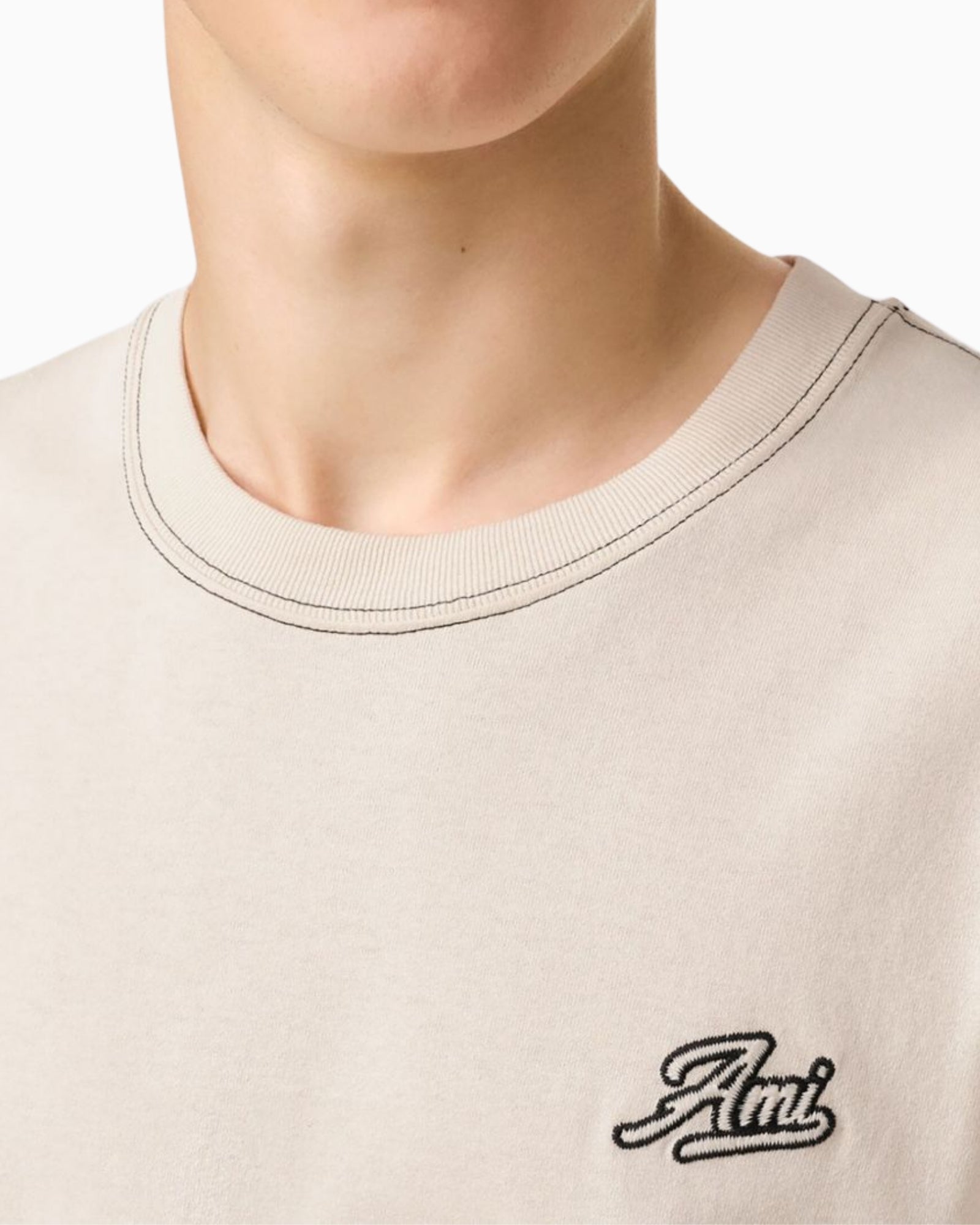 Ami Paris T-Shirt HTS029JE0118 - SanShopLuxury - 2025, Abbigliamento, Ami Paris, Beige, Donna, Idoneo, L, M, New, Primavera/Estate, S, SS25, T-Shirt, Ultimo, UNISEX, Uomo, XL
