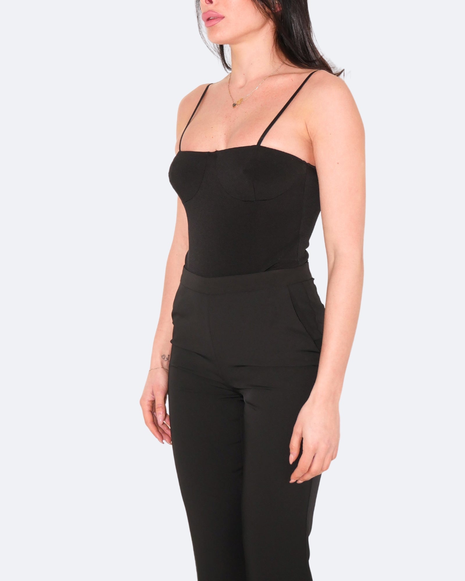 So Lavish T-Shirt Body B4037-N - SanShopLuxury - 2024, 40, 42, 44, 46, Abbigliamento, Autunno/Inverno, Continuativo, Donna, FW24, Idoneo, Nero, Outlet, Primavera/Estate, So Lavish, T-Shirt Body