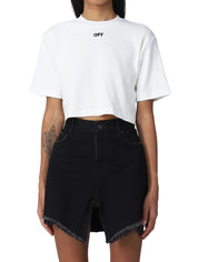 Off-White T-Shirt OWAA081C99JER001 - SanShopLuxury - Abbigliamento, Autunno/Inverno, Bianco, Carry Over, Continuativo, Crop, Donna, Idoneo, L, M, Nero, New, Off-White, Primavera/Estate, S, T-Shirt, XL, XS