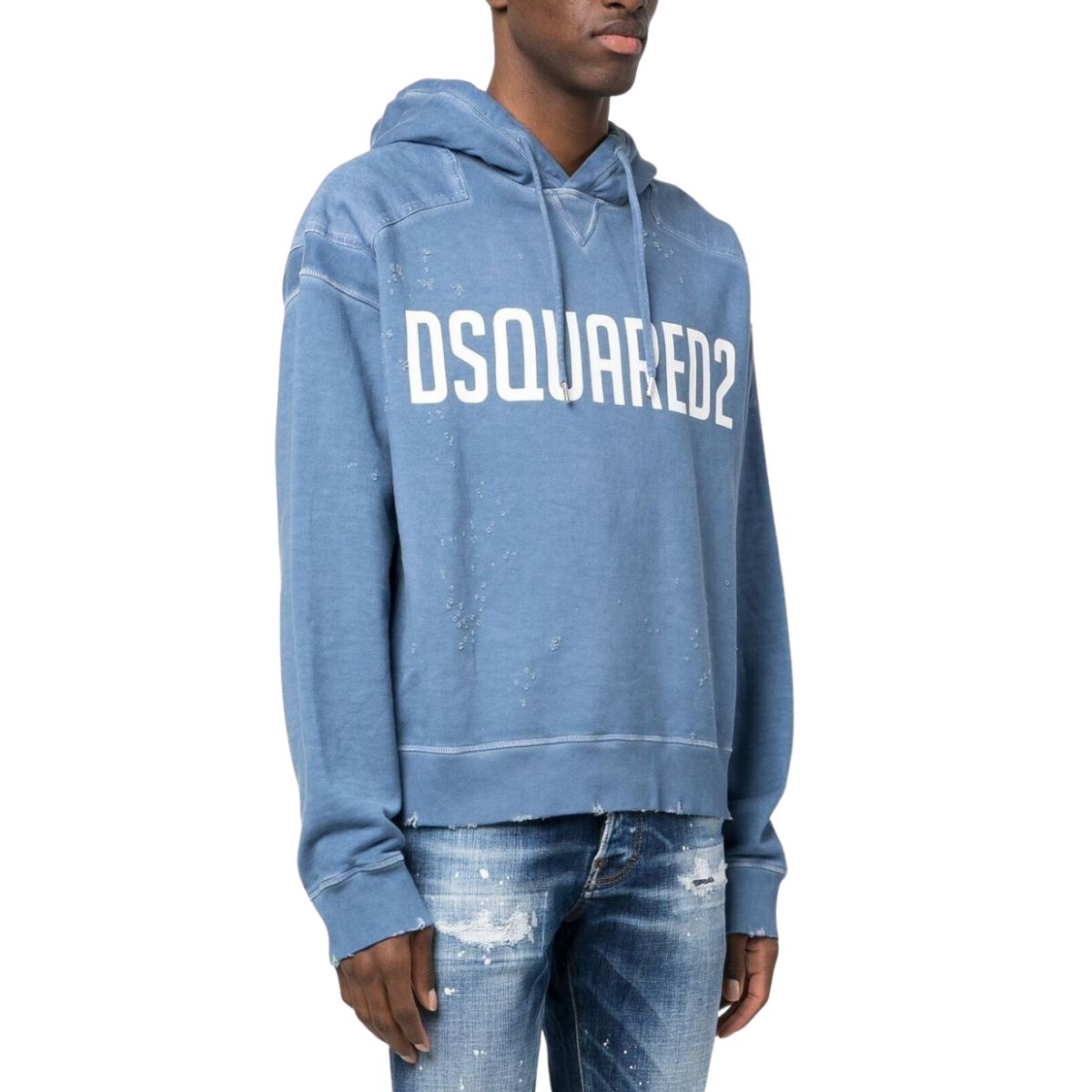Inverno, Azzurro, Blu, Cipro Fit Hoodie, Dsquared2, Felpa, FW23, Idoneo, L, M, Outlet, Ultimo, Uomo, XL