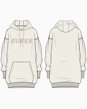 Guess Felpa V5BQ12 KB681 G1O6 - SanShopLuxury - 2025, Abbigliamento, Autunno/Inverno, Bianco, Donna, Felpa, FW25, Guess, Idoneo, M, New, S, XS