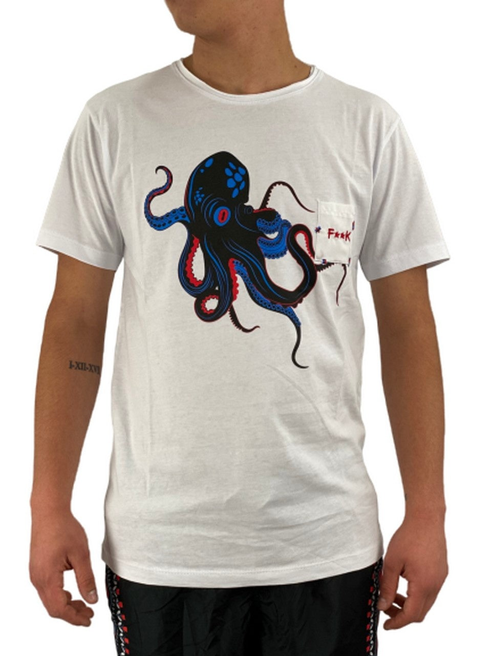 F**K T-Shirt FK18-1627U - SanShopLuxury - -50%, 2018, Abbigliamento, Beachwear, Bianco, F**K, M, Nero, Outlet, Primavera/Estate, SS18, T-Shirt, Uomo, XL, XXL