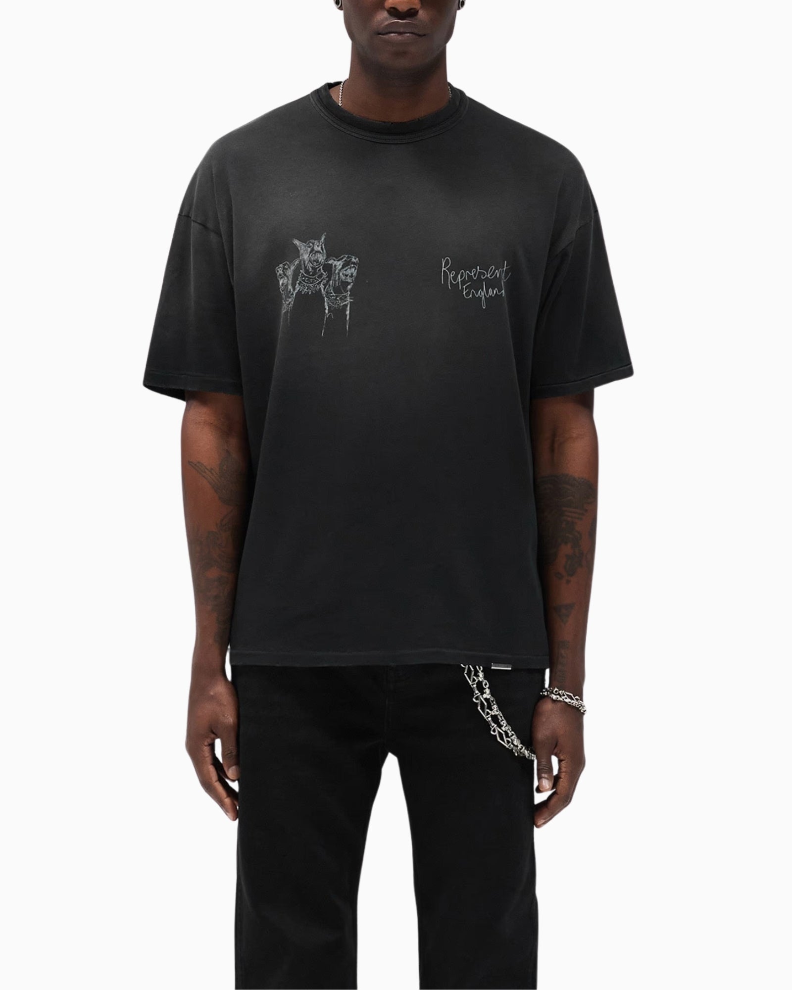 Represent T-Shirt MLM100383/03 - SanShopLuxury - 2025, Abbigliamento, Autunno/Inverno, FW25, Idoneo, L, M, Nero, New, Represent, S, T-Shirt, Uomo, XL, XXL