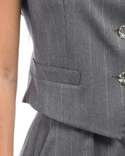 So Lavish Gilet G4007 - SanShopLuxury - 2024, 40, 42, 44, Abbigliamento, Autunno/Inverno, Donna, FW24, Gilet, Grigio, Idoneo, Outlet, So Lavish, Ultimo