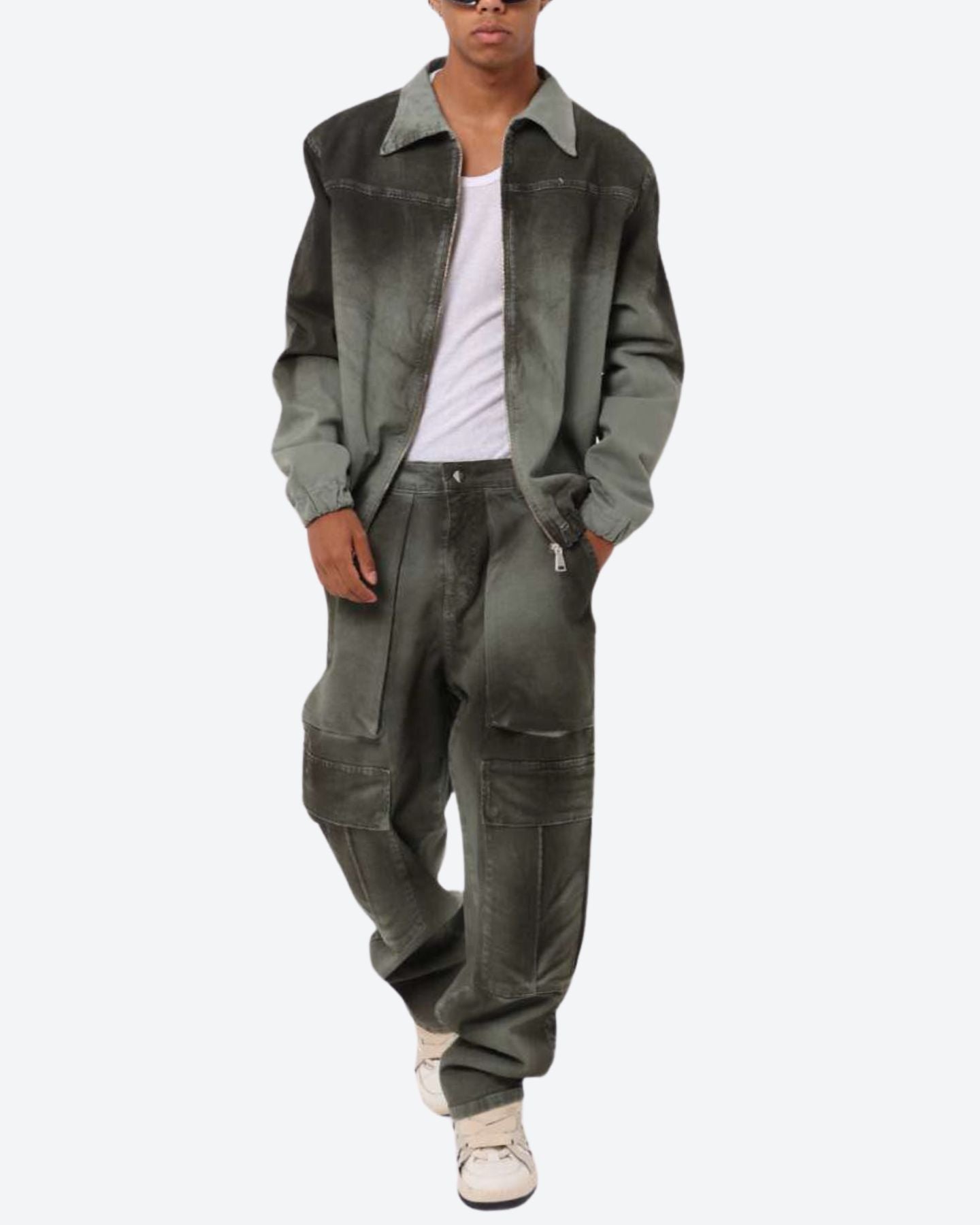 Inverno, FW24, Giubbino, Idoneo, Outlet, Uomo, Verde