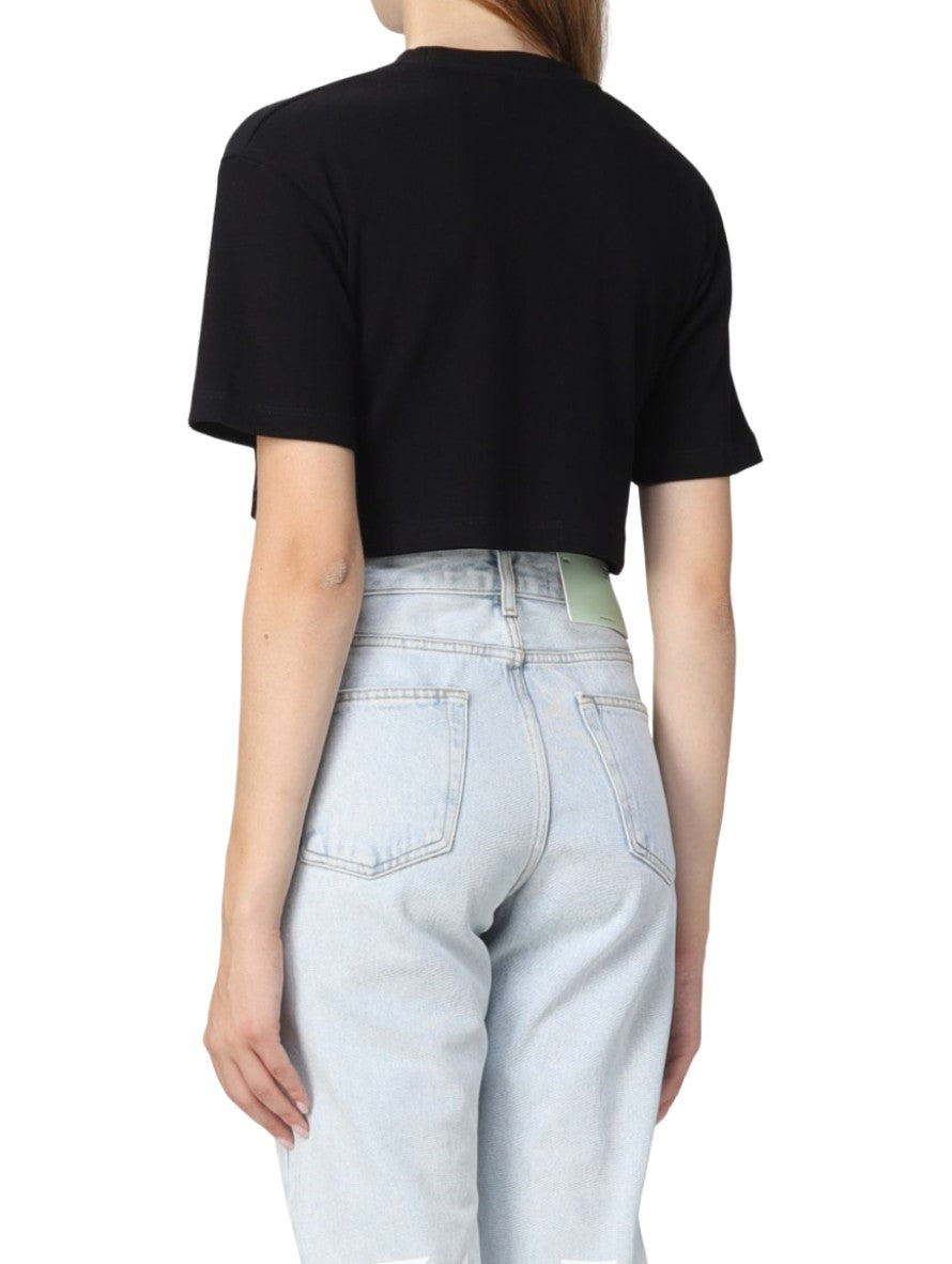 Off-White T-Shirt OWAA081C99JER001 - SanShopLuxury - Abbigliamento, Autunno/Inverno, Bianco, Carry Over, Continuativo, Crop, Donna, Idoneo, L, M, Nero, New, Off-White, Primavera/Estate, S, T-Shirt, XL, XS