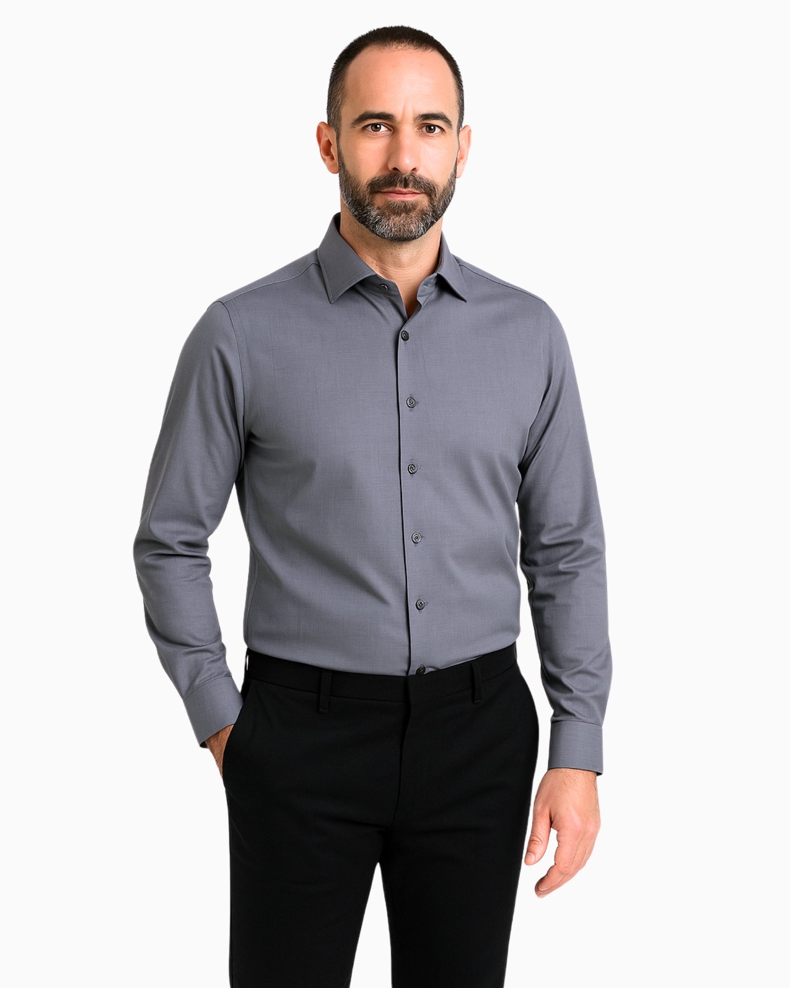 Sartoria Italiana Camicia 001369-06 - SanShopLuxury - 2019, 38, 39, 40, 41, 42, 43, Abbigliamento, Autunno/Inverno, Camicia, Carry Over, Continuativo, Grigio, Idoneo, New, Primavera/Estate, Sartoria Italiana, Uomo