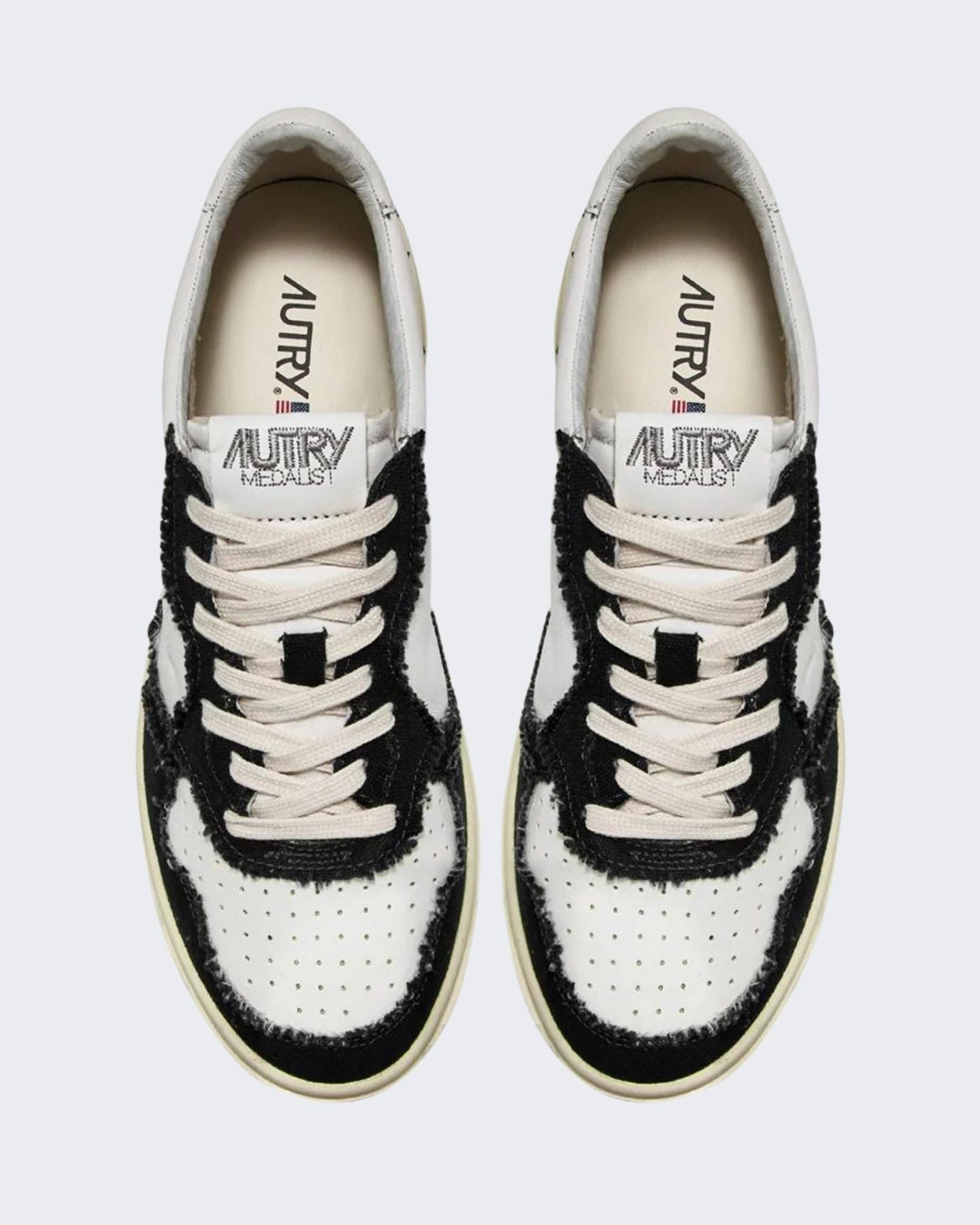 Autry Sneakers AULM/CB02 - SanShopLuxury - 2024, 39, 44, Autry, Bianco, Bianco-Nero, Calzature, Outlet, Primavera/Estate, Sneakers, SS24, Stellato, Ultimo, Uomo