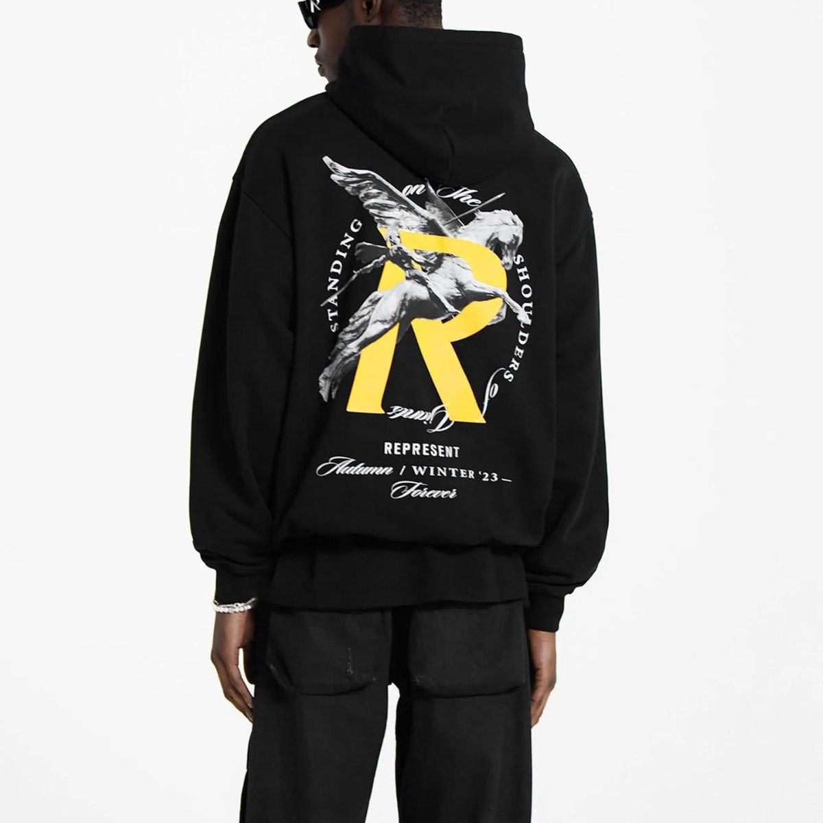 Represent Felpa MH4021 - SanShopLuxury - 2023, Abbigliamento, Autunno/Inverno, Con Cappuccio, Felpa, FW23, Idoneo, L, M, Nero, Outlet, Represent, S, Uomo, XL