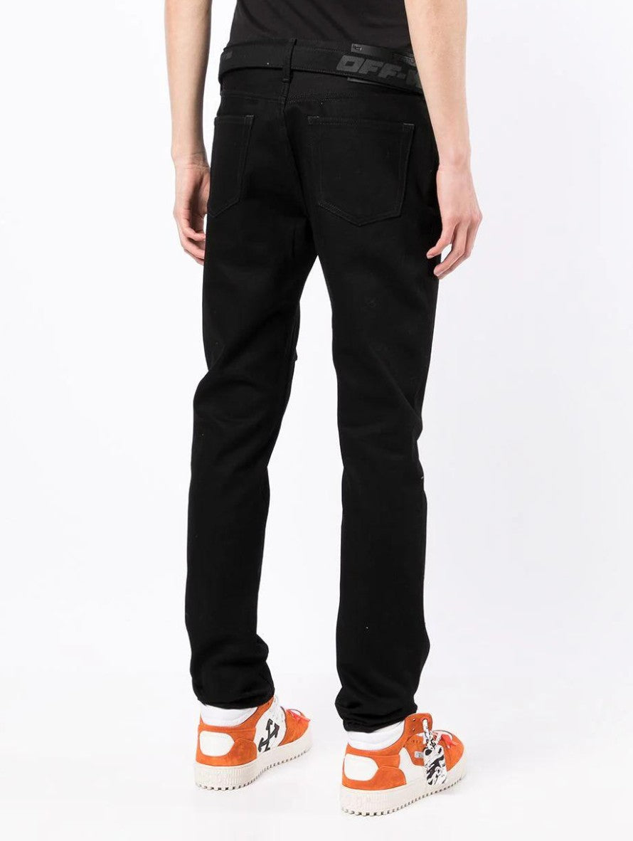 Off-White Jeans OMYA127C99DEN001 - SanShopLuxury - 46, 48, 50, 52, Abbigliamento, Autunno/Inverno, Carry Over, Continuativo, Idoneo, Jeans, Nero, New, Off-White, Primavera/Estate, Uomo
