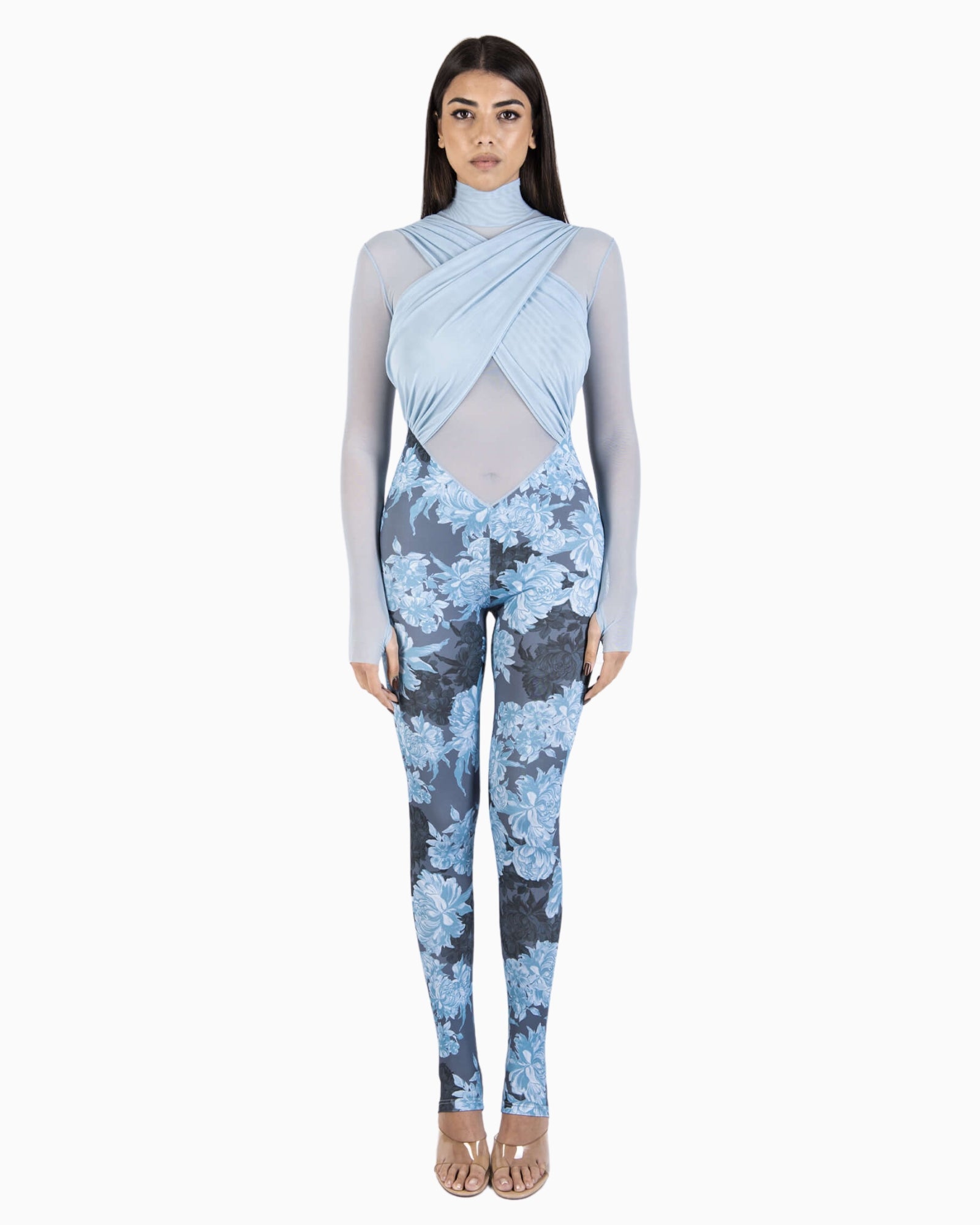 Inverno, Azzurro, District Margherita Mazzei, Donna, FW25, Idoneo, New, Tuta Intera