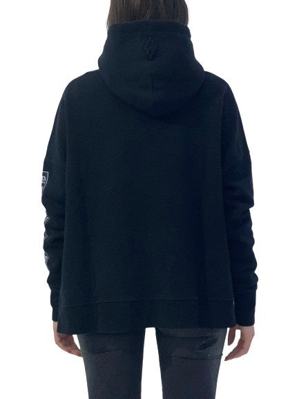 Marcelo Burlon Felpa CWBB007E17506013 1001 - SanShopLuxury - -70%, 2017, Abbigliamento, Autunno/Inverno, Donna, Felpa, FW17, Marcelo Burlon, Nero, Outlet, S, XS