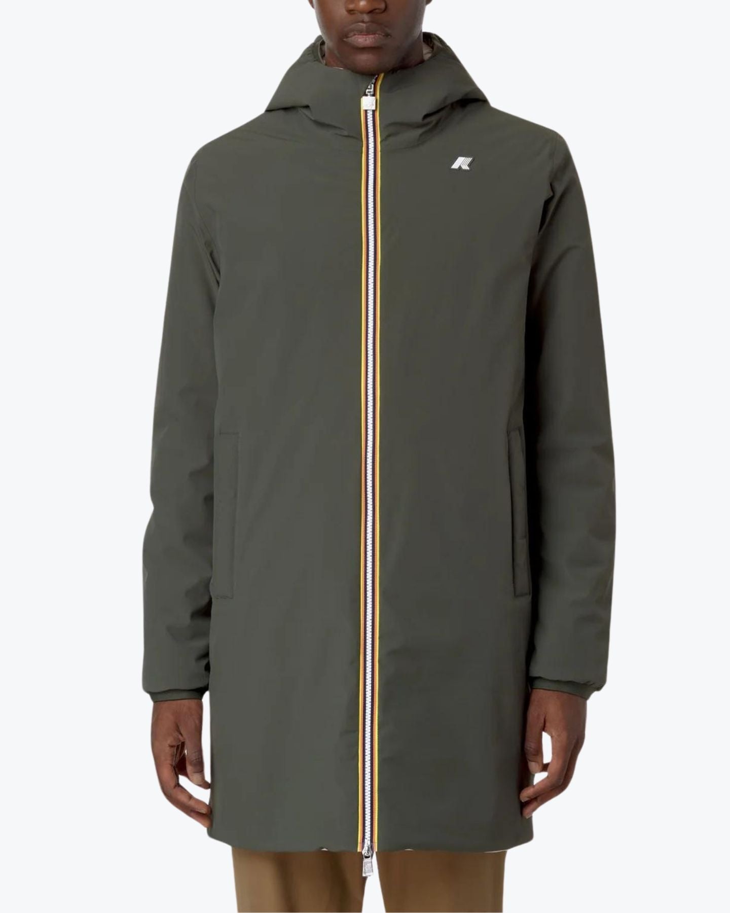 K-Way Giubbino K6128WW ASB - SanShopLuxury - Abbigliamento, Autunno/Inverno, Carry Over, Giubbino, Idoneo, K-Way, L, M, Reversibile, S, Uomo, Verde-Beige, XL, XXL, XXXL
