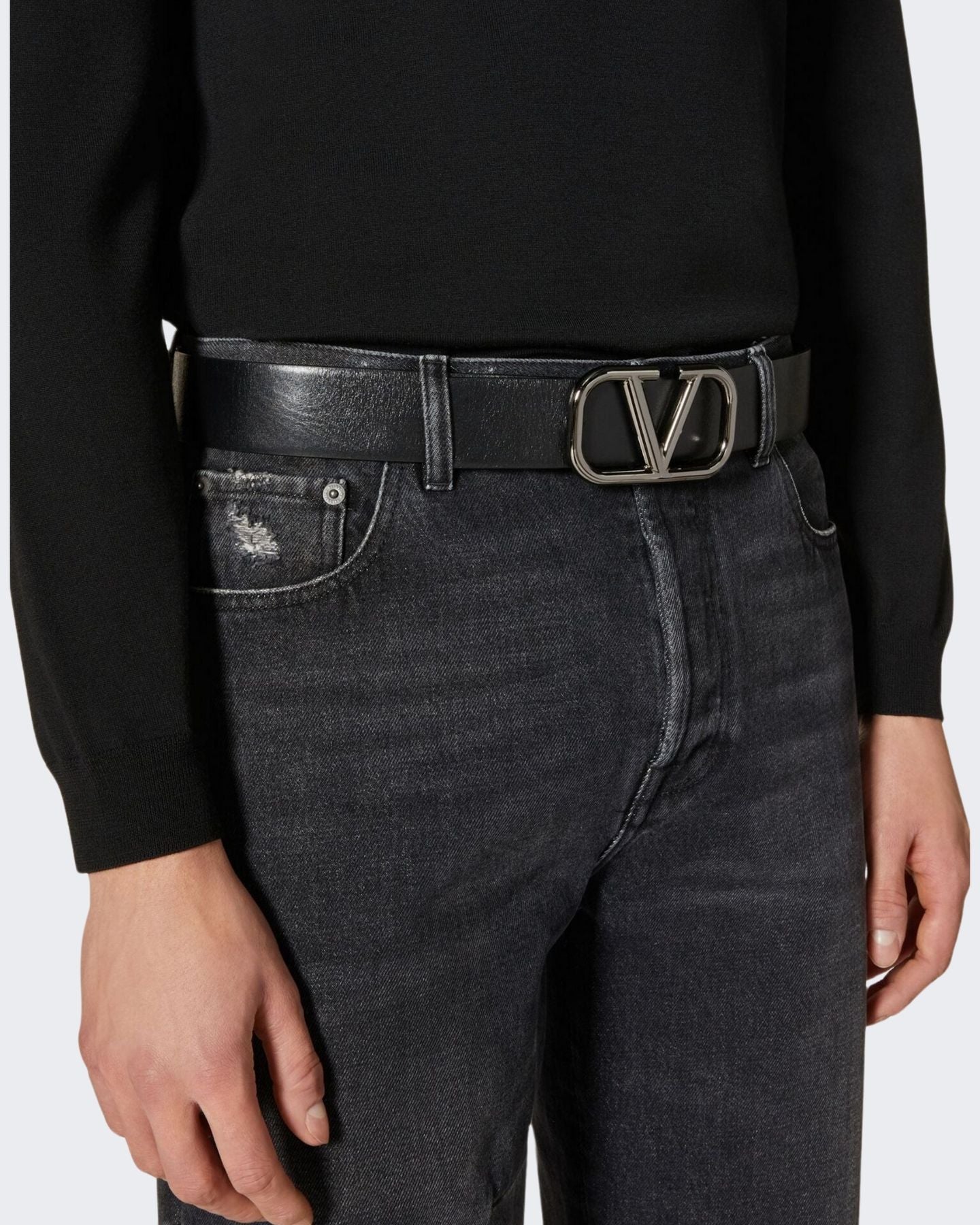 Valentino Garavani Cintura Y2T0Q87AZR - SanShopLuxury - 100 cm, 105 cm, 110 cm, 90 cm, 95 cm, Abbigliamento, Accessori, Autunno/Inverno, Carry Over, Cintura, Continuativo, Idoneo, Nero, New, Primavera/Estate, Uomo, Valentino Garavani