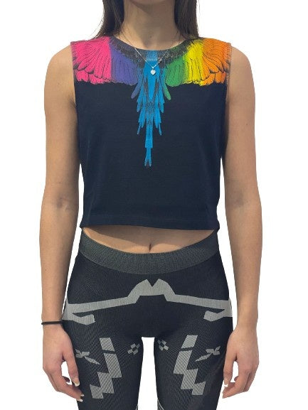 Marcelo Burlon T-Shirt Canotta CWAC015R180110011088 - SanShopLuxury - -50%, 2018, Abbigliamento, Donna, Marcelo Burlon, Nero, Outlet, Primavera/Estate, S, SS18, T-Shirt Canotta, Ultimo