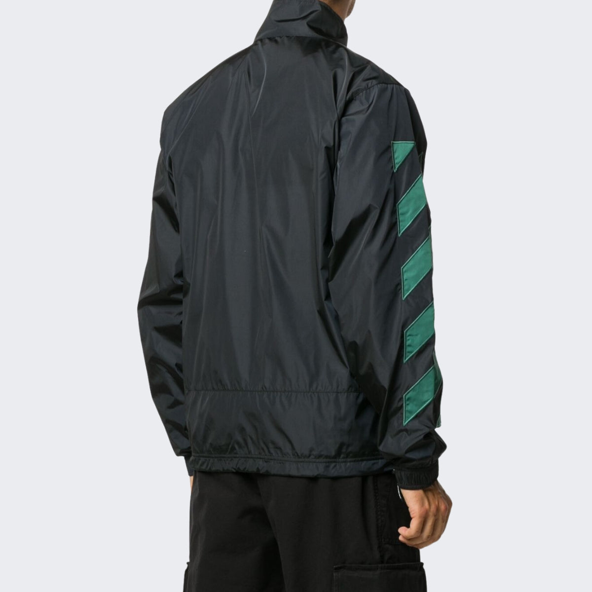 Off-White Giubbino OMEA233E20FAB0021001 - SanShopLuxury - -50%, 2020, Abbigliamento, Antivento, Autunno/Inverno, FW20, Giubbino, L, M, Nero-Verde, Off-White, Outlet, Uomo