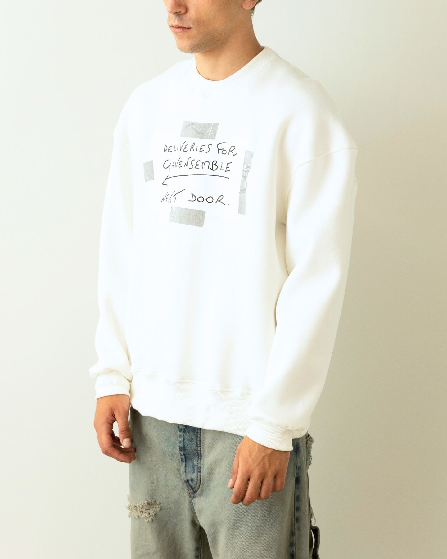 Gavensemble Felpa SWEAT100-B - SanShopLuxury - 2024, Abbigliamento, Autunno/Inverno, Bianco, Felpa, FW24, Gavensemble, Idoneo, L, M, Outlet, S, Uomo, XL, XXL