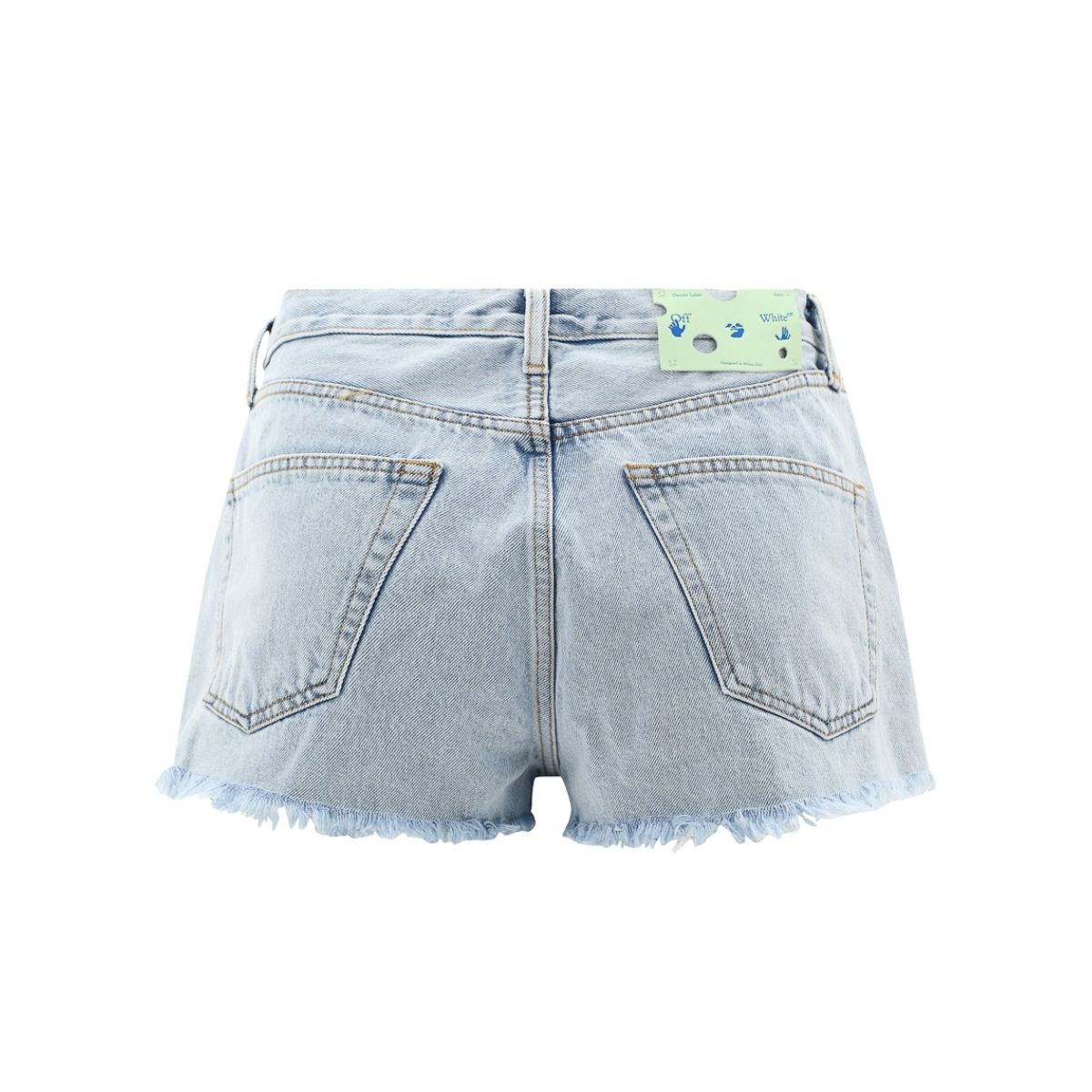 Off-White Short OWYC002S20DEN001/4500 - SanShopLuxury - -50%, 2020, 38, 39, 40, Abbigliamento, Blu, Donna, Off-White, Outlet, Primavera/Estate, Short, SS20
