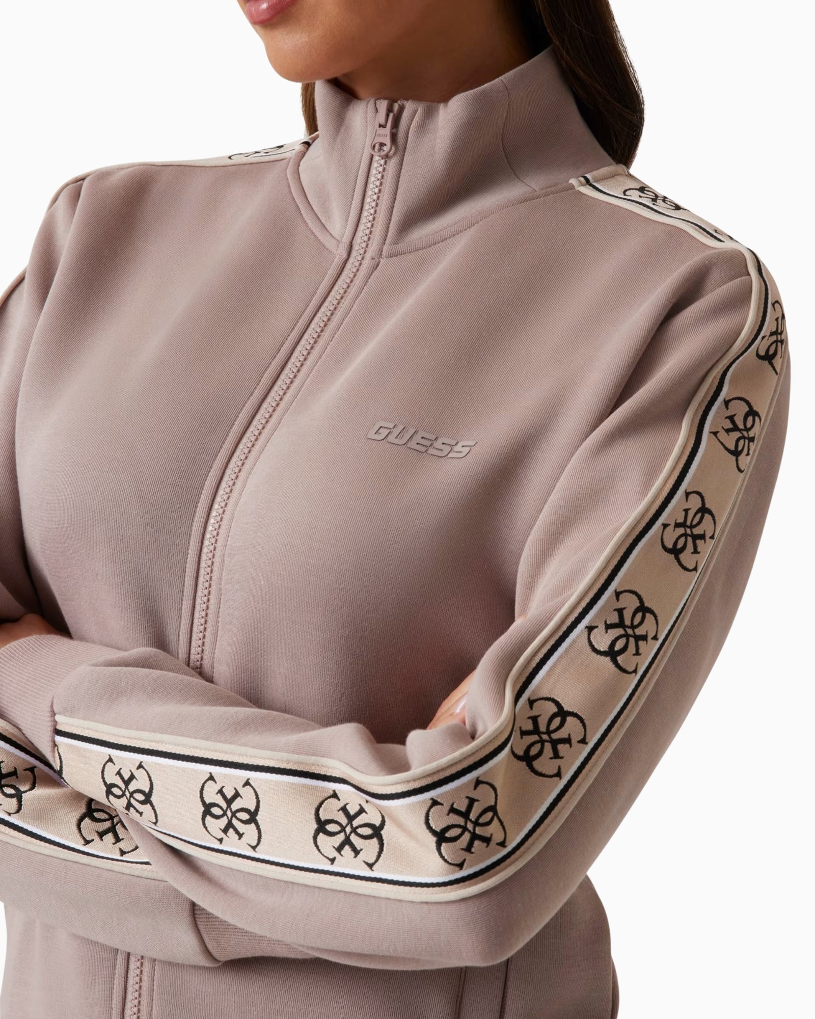 Guess Felpa V2YQ16 KB3P2 A12B - SanShopLuxury - 2025, Abbigliamento, Autunno/Inverno, Donna, Felpa, FW25, Guess, Idoneo, M, New, S, Taupe, XS