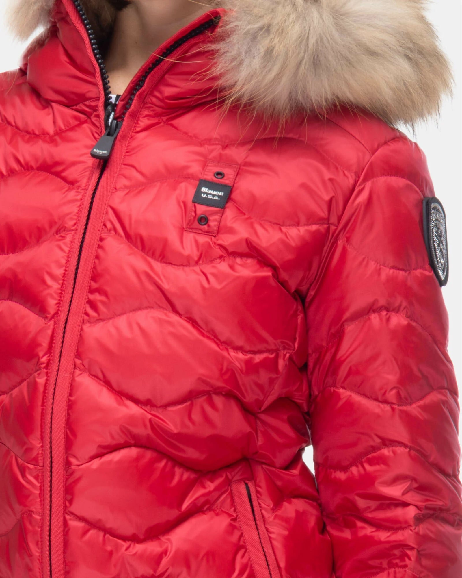 Blauer Giubbino 25WBLDC03096-552GG - SanShopLuxury - 2025, Abbigliamento, Autunno/Inverno, Blauer, Donna, FW25, Giubbino, Idoneo, L, M, New, Rosso, S, XL, XXL