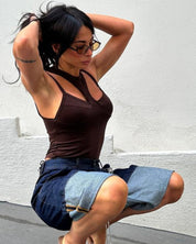 Donotconform T-Shirt Body W-BODY20-MARRONE - SanShopLuxury - 2025, Abbigliamento, Donna, Donotconform, Idoneo, L, M, Marrone, New, Primavera/Estate, S, SS25, T-Shirt Body, XS