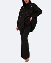 So Lavish Camicia C4048-N - SanShopLuxury - 2024, 40, 42, 44, 46, Abbigliamento, Autunno/Inverno, Camicia, Continuativo, Donna, FW24, Idoneo, Nero, Outlet, Primavera/Estate, So Lavish