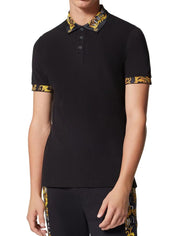 Versace Jeans Couture T-Shirt Polo 74GAGT18 CJ01T - SanShopLuxury - 2023, Abbigliamento, L, M, Nero, Outlet, Primavera/Estate, SS23, T-Shirt Polo, Uomo, Versace Jeans Couture
