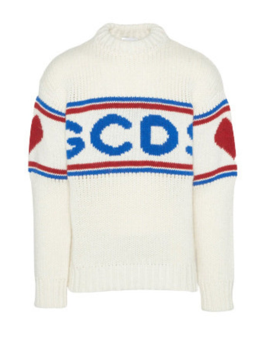 Inverno, Bianco, FW21, Gcds, L, M, Maglieria, Outlet, Uomo, XL