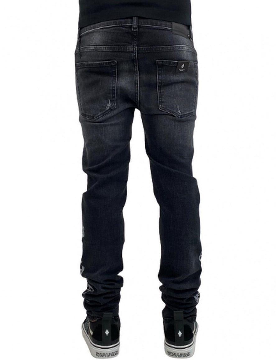 Inverno, FW18, Jeans, Marcelo Burlon, Nero, Outlet, Uomo