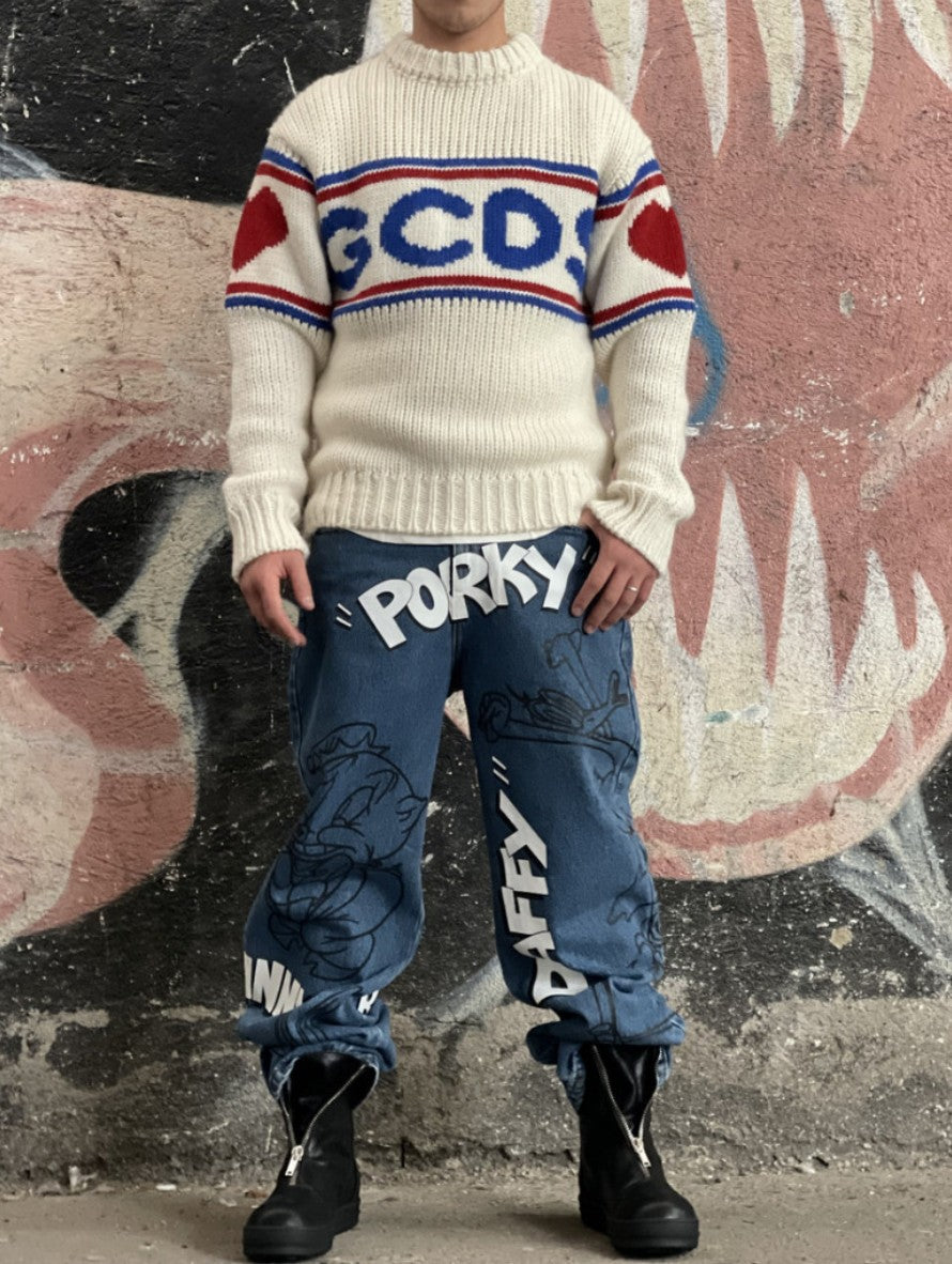 Gcds Maglieria CC94M021160 - SanShopLuxury - -50%, 2021, Abbigliamento, Autunno/Inverno, Bianco, FW21, Gcds, L, M, Maglieria, Outlet, Uomo, XL