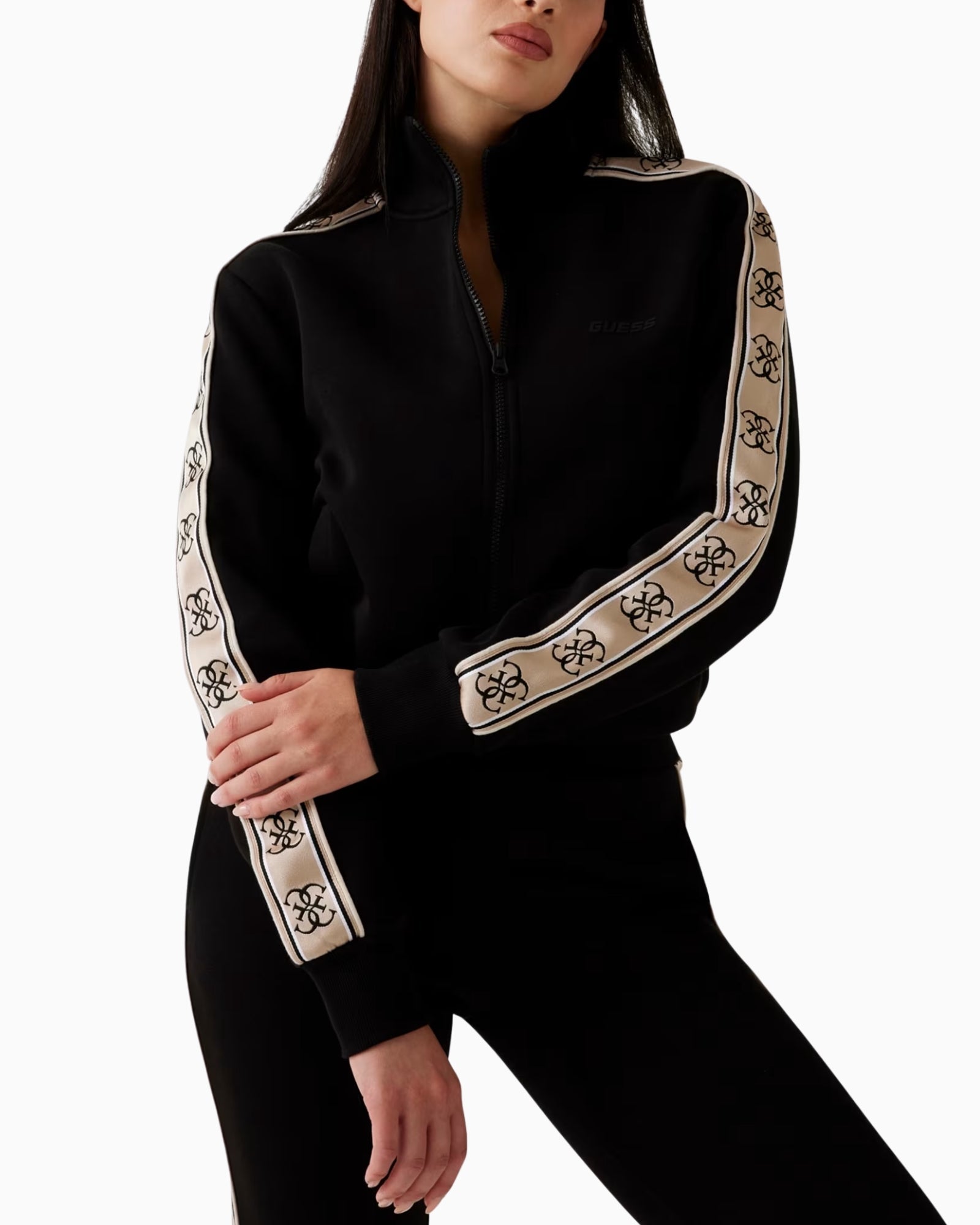 Guess Felpa V2YQ16 KB3P2 JBLK - SanShopLuxury - 2025, Abbigliamento, Autunno/Inverno, Donna, Felpa, FW25, Guess, Idoneo, L, M, Nero, New, S