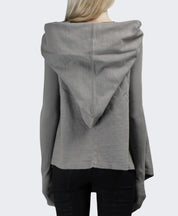 Rick Owens Drkshdw Felpa DS17F2222/BG - SanShopLuxury - -70%, 2017, Abbigliamento, Autunno/Inverno, Bianco, Con Cappuccio, Donna, Felpa, FW17, Grigio, M, Outlet, Rick Owens Drkshdw, S