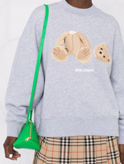 Palm Angels Felpa PWBA017F21FLE0030960 - SanShopLuxury - -50%, 2021, Abbigliamento, Autunno/Inverno, Donna, Felpa, FW21, Girocollo, Grigio, L, M, Outlet, Palm Angels, S