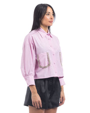 So Lavish Camicia C40403 - SanShopLuxury - 2024, 40, 42, 44, Abbigliamento, Autunno/Inverno, Camicia, Continuativo, Donna, FW24, Idoneo, Outlet, Primavera/Estate, Rosa, So Lavish