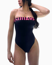 Dsquared2 Costume D6BG95050-006 - SanShopLuxury - 2025, 38, 40, 42, 44, Abbigliamento, Beachwear, Costume, Donna, Dsquared2, Idoneo, Intero, Nero-Fucsia, New, Primavera/Estate, SS25, Ultimo