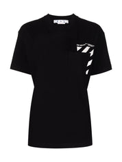 T-Shirt Off-White OWAA102C99JER001 - SanShopLuxury - Abbigliamento, Autunno/Inverno, Bianco, Carry Over, Continuativo, Donna, Idoneo, L, Nero, New, Off-White, Primavera/Estate, T-Shirt