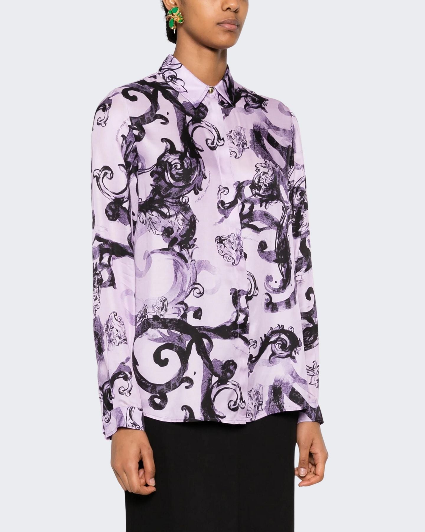 Versace Jeans Couture Camicia 76HAL201/NS407320 - SanShopLuxury - 2024, 42, 44, Abbigliamento, Camicia, Donna, Idoneo, Lilla, Outlet, Primavera/Estate, SS24, Versace Jeans Couture