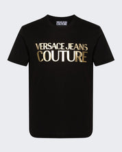 Versace Jeans Couture T-Shirt 76GAHT00/CJ00TG89 - SanShopLuxury - 2024, Abbigliamento, Idoneo, L, M, Nero-Oro, Outlet, Primavera/Estate, SS24, T-Shirt, Uomo, Versace Jeans Couture, XL, XXL
