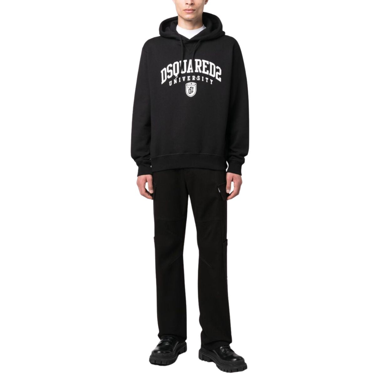 Dsquared2 Felpa S74GU0744 - SanShopLuxury - 2023, Abbigliamento, Autunno/Inverno, Cool Fit Hoodie, Dsquared2, Felpa, Felpe, FW23, Idoneo, L, M, Nero, Outlet, Ultimo, Uomo, XL