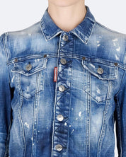 Dsquared2 Giubbino S75AM1110/S30342470 - SanShopLuxury - 2025, 40, 42, 44, Abbigliamento, Autunno/Inverno, Blu, Continuativo, Donna, Dsquared2, Giubbino, Idoneo, jeans, New, Primavera/Estate, SS25