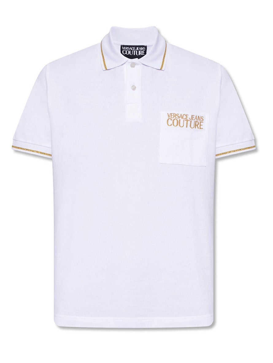 Versace Jeans Couture T-Shirt Polo 72GAGT01 - SanShopLuxury - 2022, Abbigliamento, Bianco, L, Nero, Outlet, Primavera/Estate, SS22, T-Shirt Polo, Uomo, Versace Jeans Couture, XL