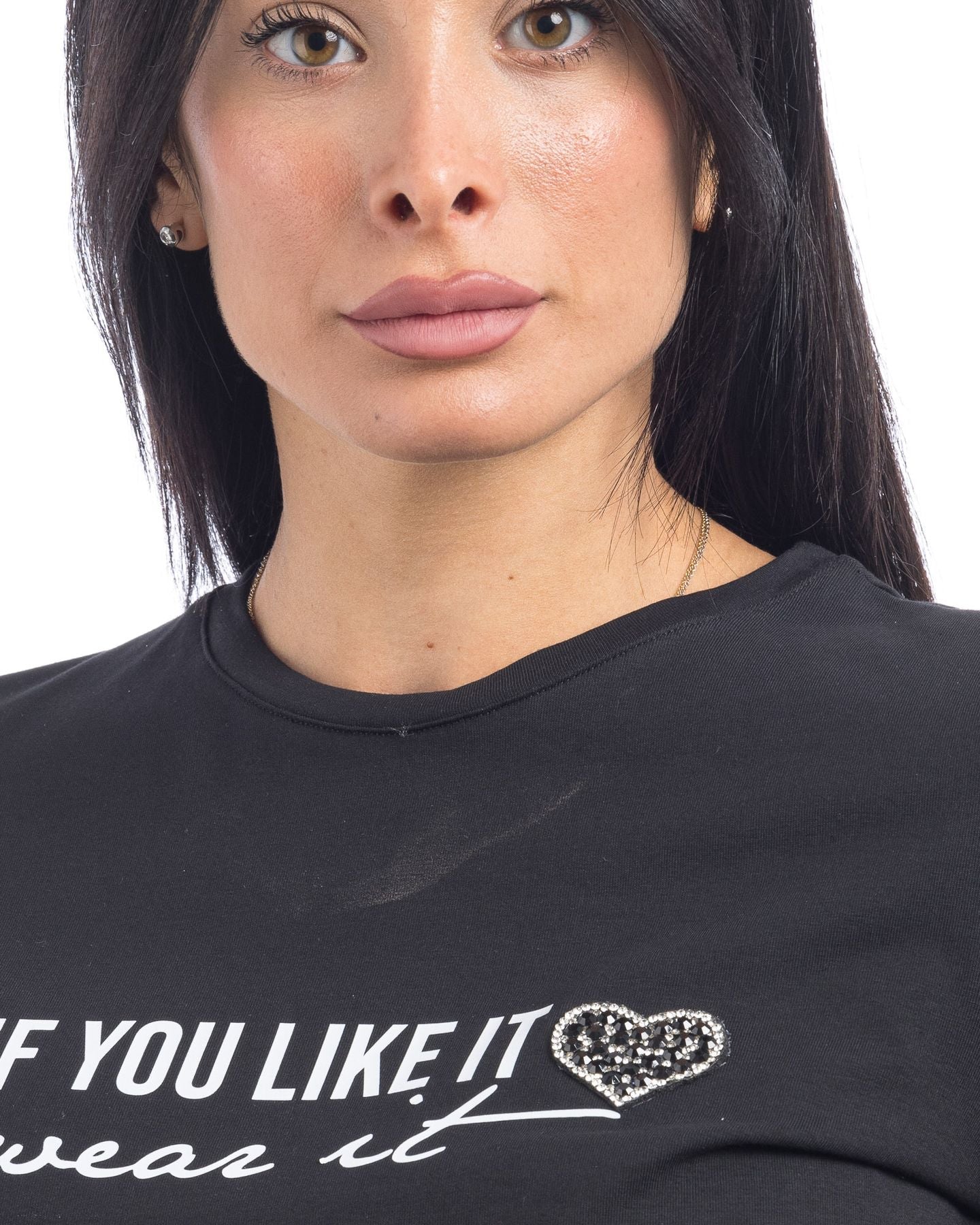 So Lavish T-Shirt M4058-N - SanShopLuxury - 2024, Abbigliamento, Autunno/Inverno, Continuativo, Donna, FW24, Idoneo, L, M, Nero, Outlet, Primavera/Estate, S, So Lavish, T-Shirt, XL