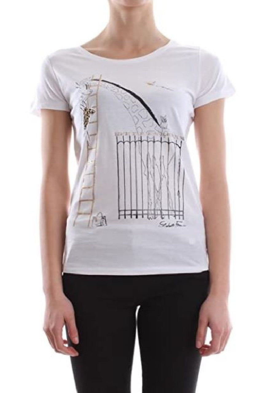 Elisabetta Franchi T-Shirt M-0762095VI52 270 - SanShopLuxury - -70%, 2017, 40, Abbigliamento, Bianco, Donna, Elisabetta Franchi, Outlet, Primavera/Estate, SS17, T-Shirt, Ultimo