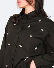 So Lavish Camicia C4048-N - SanShopLuxury - 2024, 40, 42, 44, 46, Abbigliamento, Autunno/Inverno, Camicia, Continuativo, Donna, FW24, Idoneo, Nero, Outlet, Primavera/Estate, So Lavish